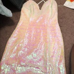 Sequence white dress